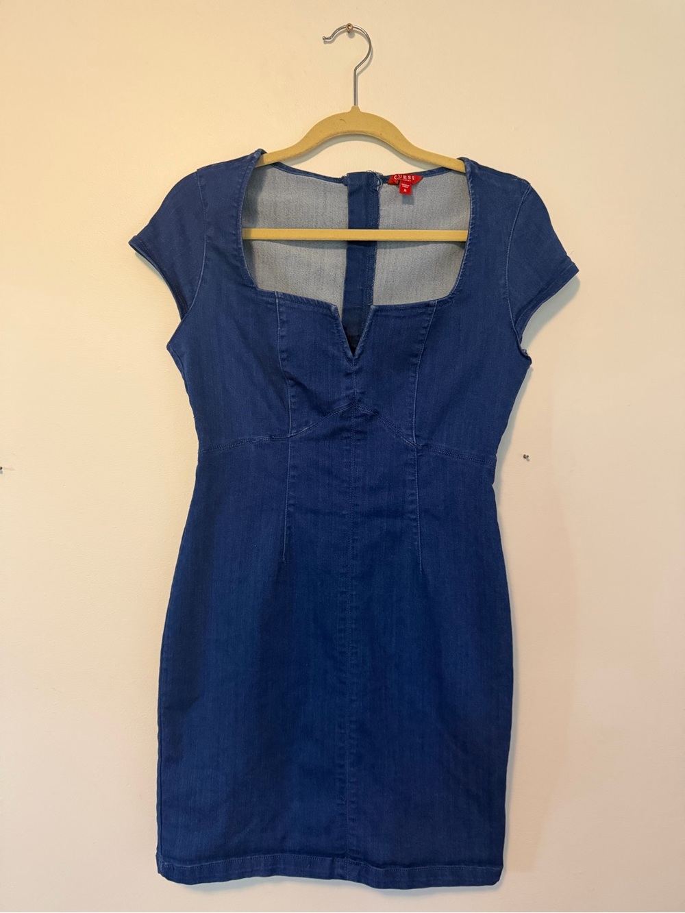 GUESS Dark Wash Denim Bodycon Mini Dress Size Medium
